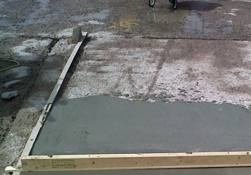 What is the minimum thickness for concrete overlay?